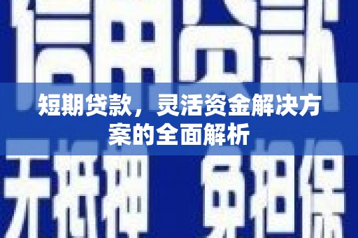 富裕短期贷款，灵活资金解决方案的全面解析