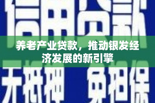 富裕养老产业贷款，推动银发经济发展的新引擎