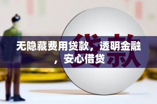 富裕无隐藏费用贷款，透明金融，安心借贷