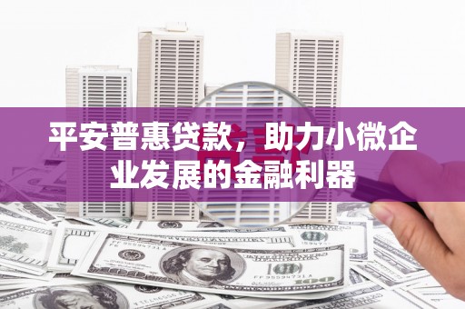 富裕平安普惠贷款，助力小微企业发展的金融利器