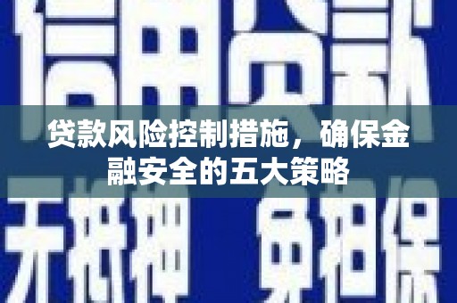 富裕贷款风险控制措施，确保金融安全的五大策略