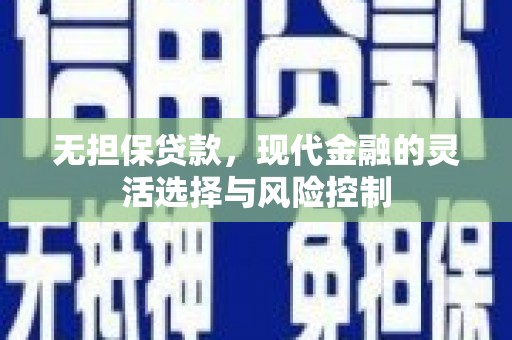 富裕无担保贷款，现代金融的灵活选择与风险控制
