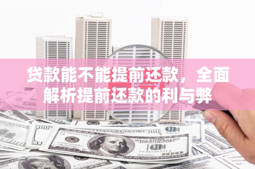 富裕贷款能不能提前还款，全面解析提前还款的利与弊