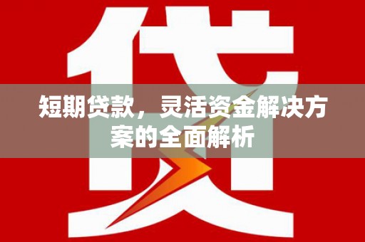 富裕短期贷款，灵活资金解决方案的全面解析