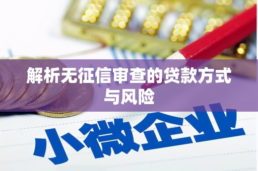 富裕解析无征信审查的贷款方式与风险